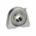 Iptci Tap Base Pillow Block Ball Brg Unit, .875 in Bore, Nkl Plated Hsg, Stainless Insert, Set Screw Lock SUCNPPA205-14